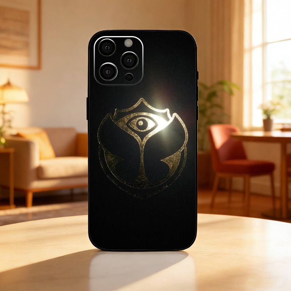 T-Tomorrowland Phone Case For iPhone17,16,15,14,13,12 Plus,Max Soft Silicone Black Cover