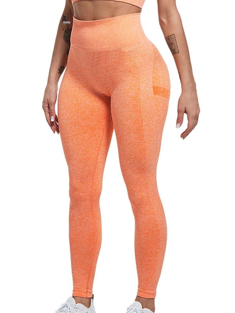 European and American Popular Seamless High Waist Hip-Lifting Yoga Pants with Abdomen Control