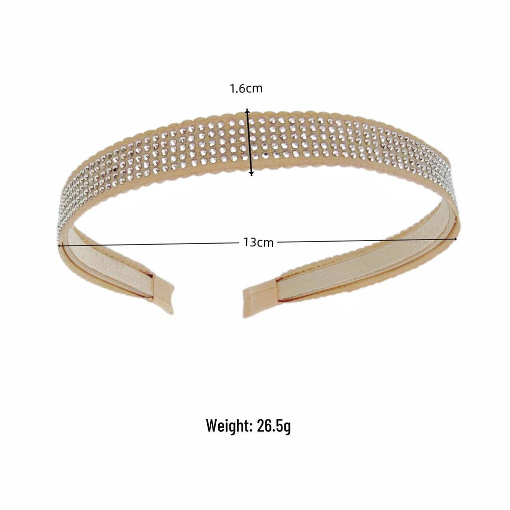 Korean Rhinestone Headband: Versatile Handmade Hair Accessory for Women, Ideal for Fashion and Face Washing, High-End Feel.