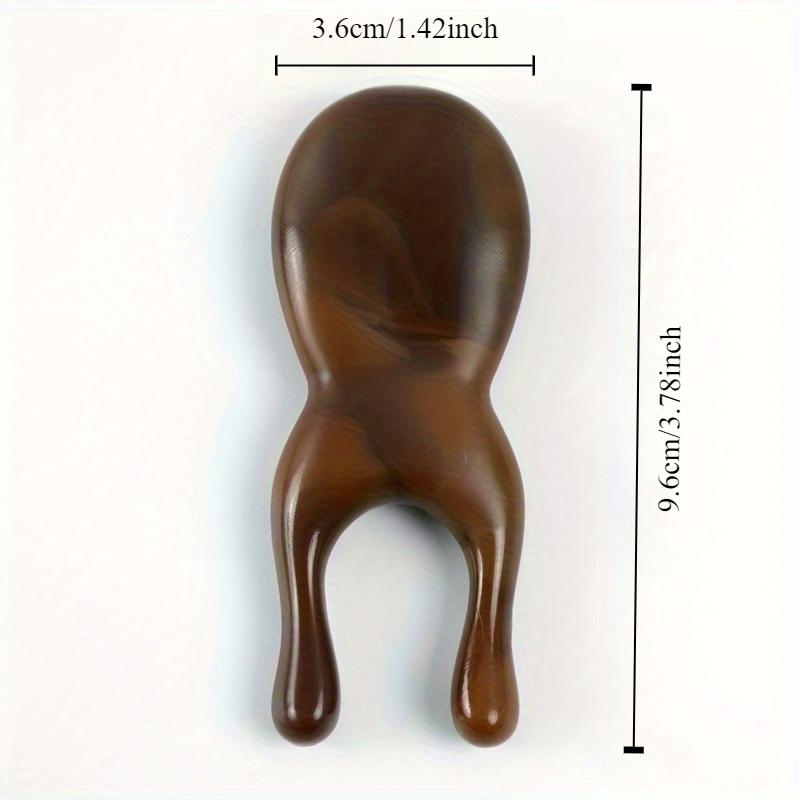 2PCS Facial Massage Tool, Unscented Manual Eye Relief Massager, Eco-Friendly Peach Wood Color Nasal Bridge/Eyes/Chin/Ear/Face Massage Comb