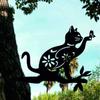 Rustic Yard Animal Metal Art - Fox, Dog, Cat, Rabbit, and Bird Silhouettes for Stylish Outdoor & Garden Decor