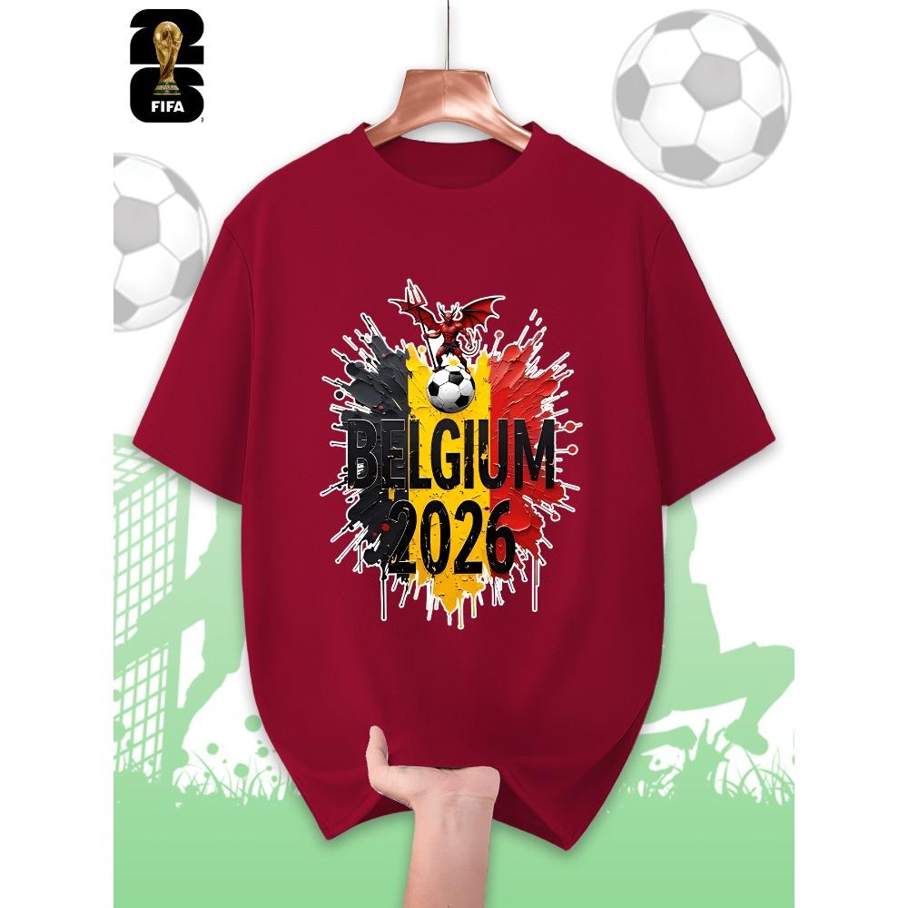 The 2026 FIFA-themed Men's Short-sleeved T-shirt, Featuring a FIFA Football Design