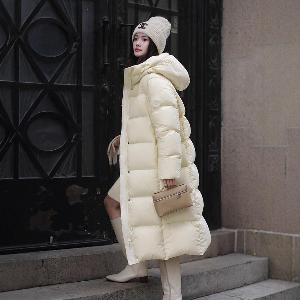 

Women s 2025 Snow Mountain Candy Color Puffer Jacket - Thickened Long Winter Fashion Trend Small