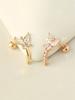 Minimalpiercing 14K Butterfly Half Ring Piercing Earrings