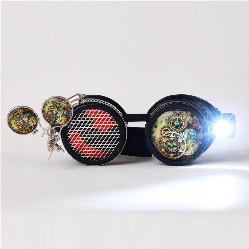 FLORATA Cosplay Vintage Niet Steampunk Schutzbrille Gläser Schweißen Gothic Freeshipping & Großhandel