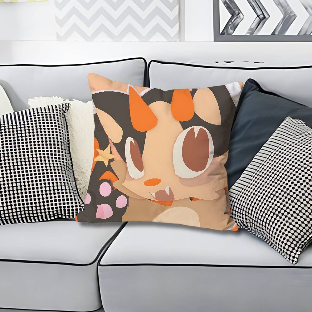 AAdopts Me Game Pillow Cases for Bedroom Living Room Sofa Home Decor Polyester Cushion Cover with Zipper