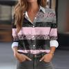 Women's Shirt Blouse Print Button Long Sleeve Casual Basic Shirt Collar Regular Top