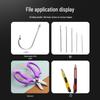Dual-Sided Fishing Hook File - Hook Tip Sharpener for Sea & Fly Fishing