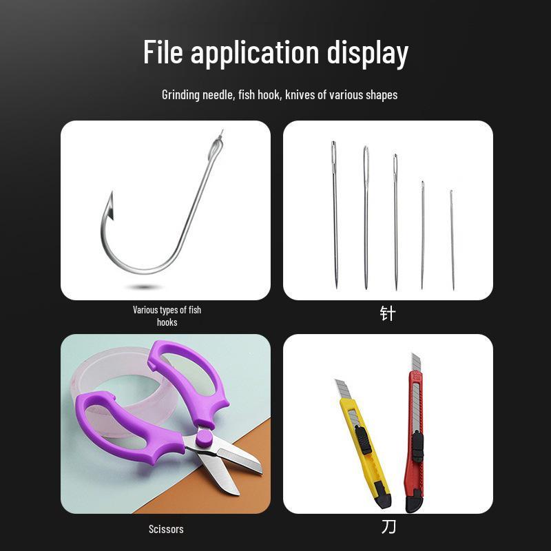 Dual-Sided Fishing Hook File - Hook Tip Sharpener for Sea & Fly Fishing