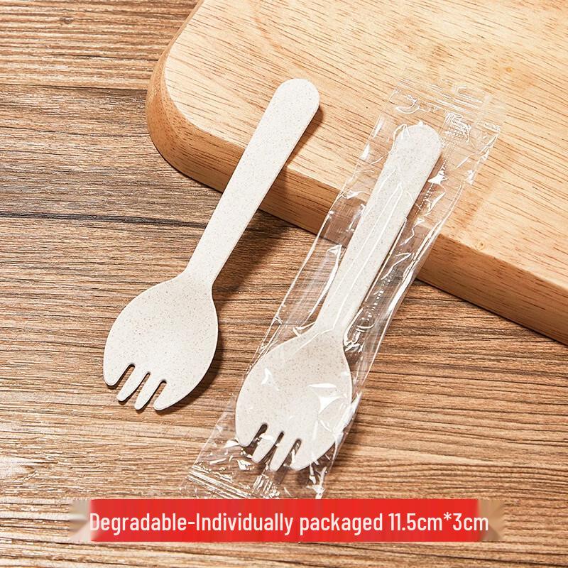 

Yanggge Individually Wrapped Degradable Plastic Fork and Spoon Set