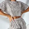 Wildberries new leopard print fashion pajamas European and American women sexy pajamas