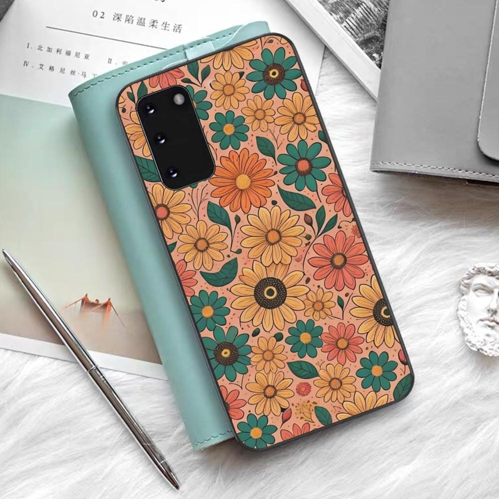 Petal Leaf Diagram Phone Case For Samsung S 9 10 20 21 22 23 30 23 24 Plus Lite Ultra FE S10lite Fundas