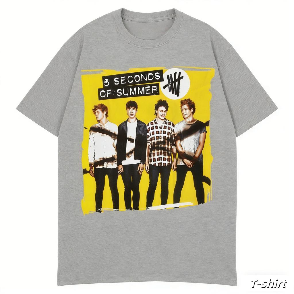 ZX 5 Seconds of Summer Album Casual Tshirt Mens and Womens Luxury Band Brand Tops