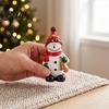 Resin Santa Claus Figurines Christmas Figurine Vintage Snowman Statue Winter Festive Decorative Statue Holiday Tabletop Decoration for Home
