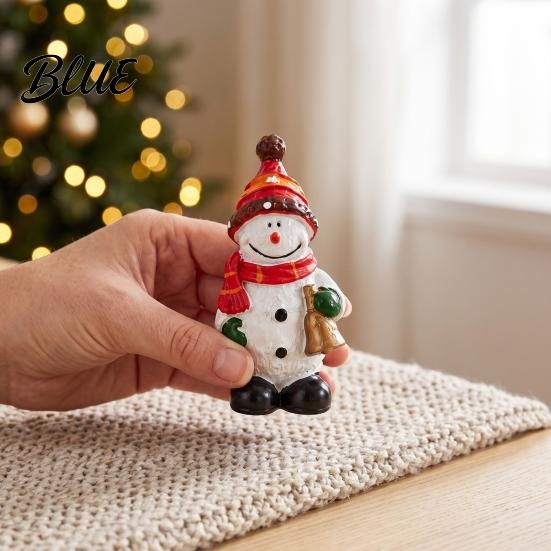 Resin Santa Claus Figurines Christmas Figurine Vintage Snowman Statue Winter Festive Decorative Statue Holiday Tabletop Decoration for Home