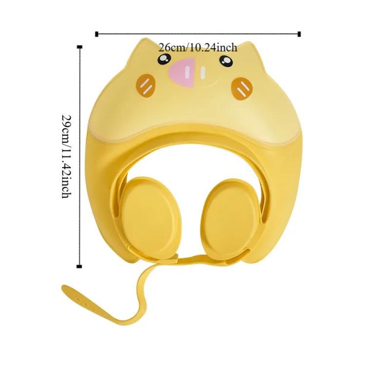 Cute Animal Shape Baby Shower Cap – Soft Adjustable Baby Shampoo Cap, Waterproof Eye Ear Protection, Children's Bath Cap For Kid