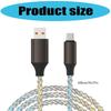 Braided Type C Charges Cable with Light Effects 66W Rapid Charges Cord 1m Length Charging Cable for Multiple Devices