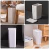 Press Down Trash Can 3 Liter Small Plastic Waste Bin with Touchless Lid for Bathroom Kitchen Office Modern Compact Garbage Can