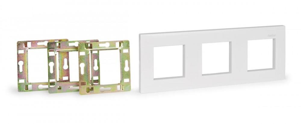 

Fonestar WP-220MCH - Frame and body for installation in a standard European electrical box - TRIPLE, Fonestar білий