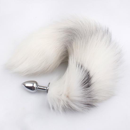 Faux Fox Tail Metall Anal Butt Plug Erwachsene Masturbation Sex Spielzeug Prostata Massagegerät