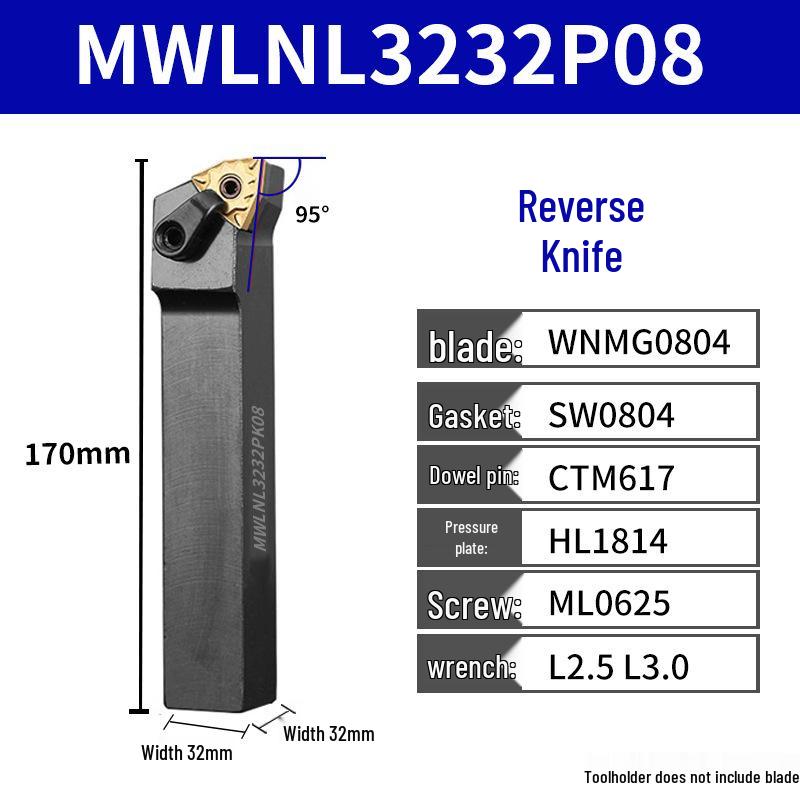 CNC Tool Holder: Peach-Shaped Face Turning Tool MWLNR/MTJNR20