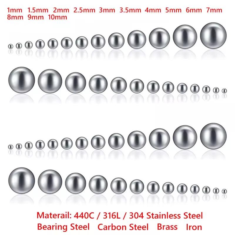 304 Stainless Steel Ball High Precision Bearing Ball Small Smooth Solid Bead Ball Round Bead Dia 2mm-10mm MTB Kid Bike Scooter