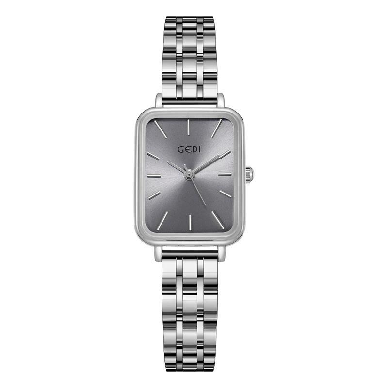 Gedi Ladies Minimalist Stainless Steel Quartz Watch With Waterproof Feature For Elegant Wear