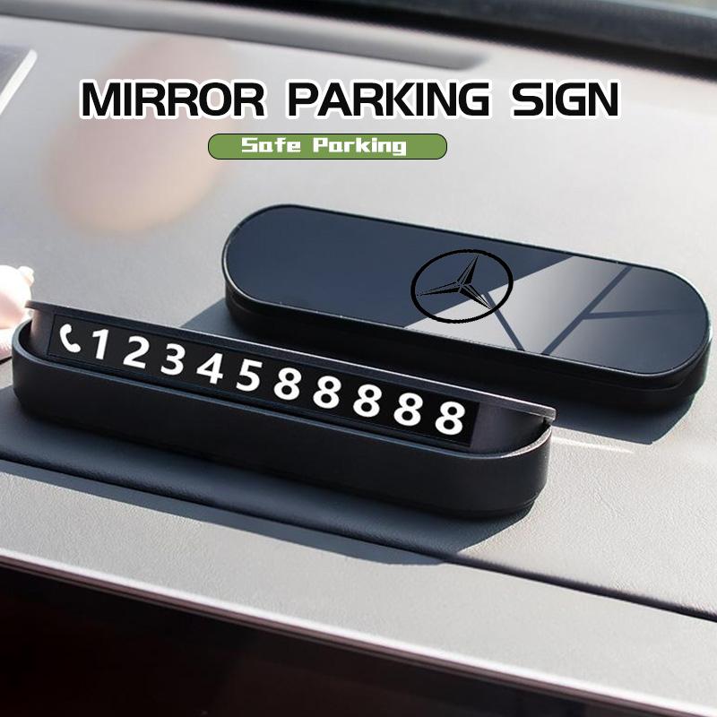 IYISR1 For Benz Car Styling Temporary Parking Card Plate Phone Number Auto Decoration Accessories CITAN VITO SPRINTER CLS SLK Sport ML