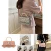 Fashionable Pu Leather Handbag Trendy Street Style Small Square Bag For Daily Use