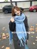 Solid Color Women's Imitation Cashmere Loop Scarf - Warm Autumn/Winter Neck Warmer Trend for Couples and Students