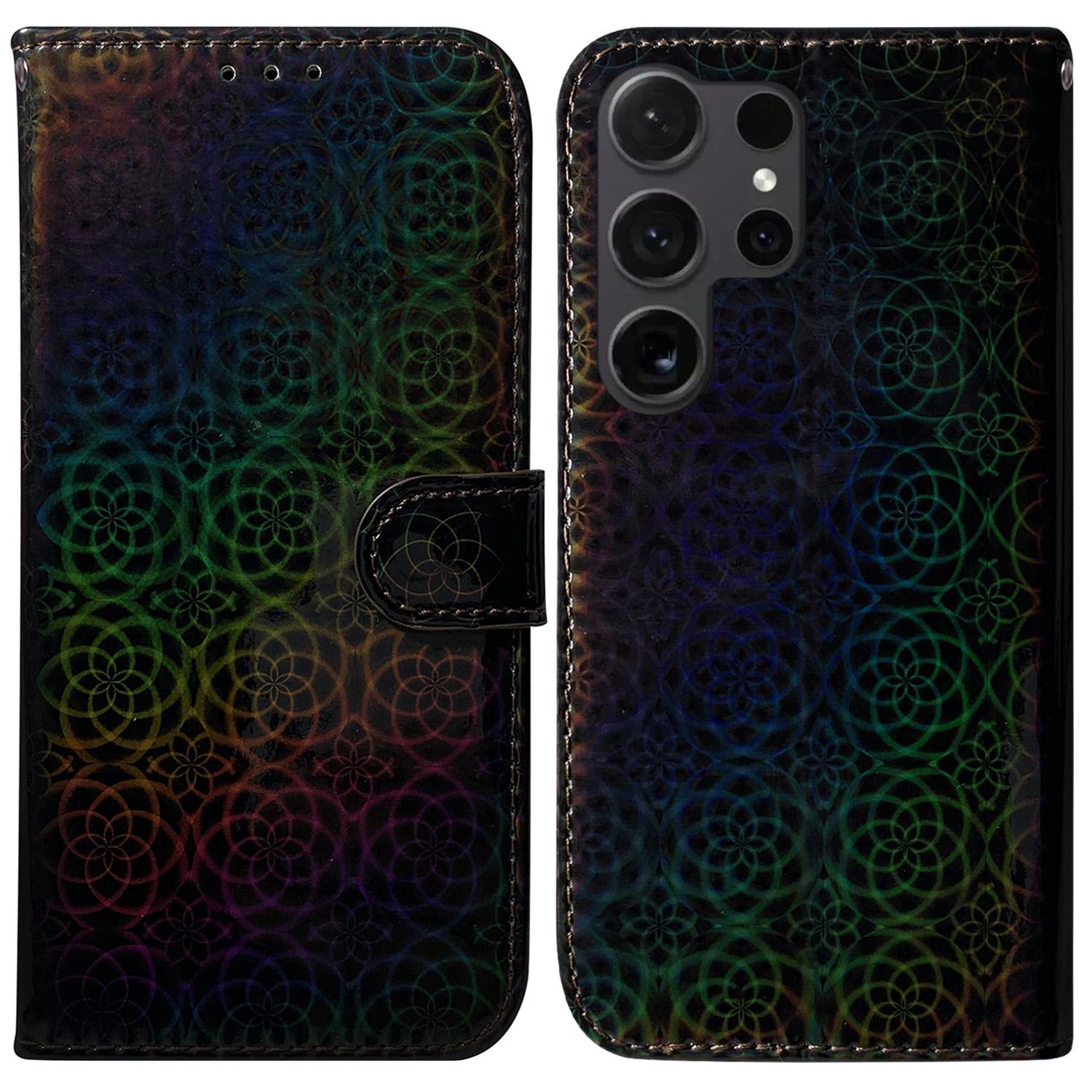 

For Samsung Galaxy S25 Ultra Stand Case Dazzling Flower Leather Phone Cover B