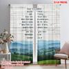 2pcs 2D Flat Printing Curtain Lord Bless Keep You Polyester Without Electricity All Season Party & Holiday Decor Perfect for