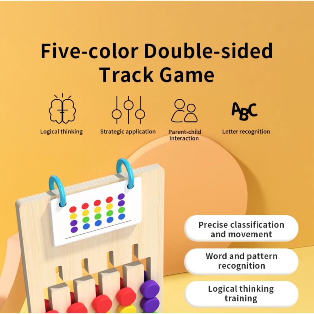 Baby Color Math Toy Double Side Color Matching Spell Words Children Early Educational Wooden Toy Baby Monterssori Preschool Toy