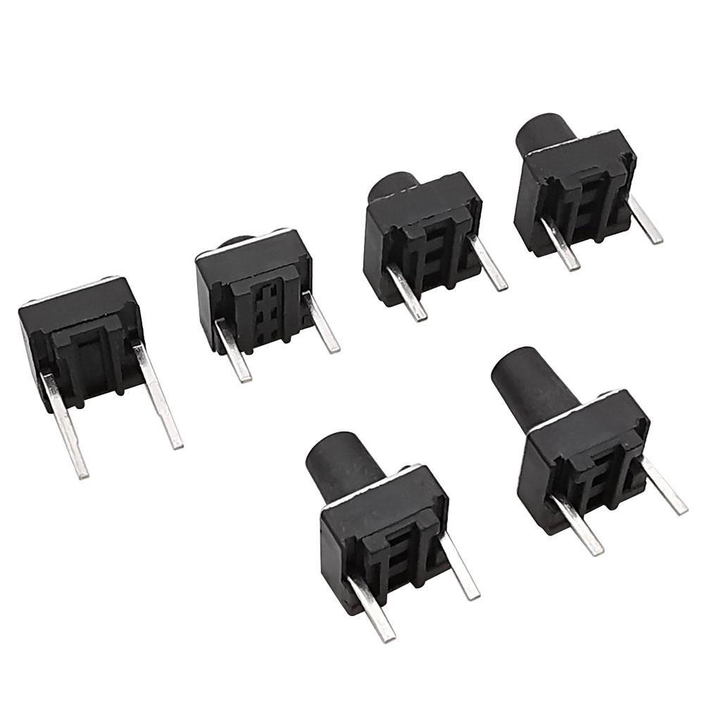 20/50/100 Pcs Micro Tactile Switch Momentary Tact DIP Switch 2 Pin 6 X 6 Mm Micro Touch Push Button Switch High 5 Mm 6 Mm 7 Mm 8 Switches4