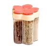 Contenitori per Spezie da Viaggio 5 in 1 Ermetici Contenitori per Condimenti da Viaggio Scatola Portatile per Condimenti da Campeggio per Barbecue Picnic