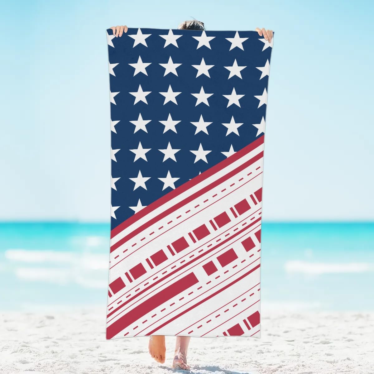 

Spring Plum Blossom Style Beach Towel Sand Free Quick Dry Big Travel Towels for Pool Bath Swim Yoga Camping Adults Kids Gift W40*H60(CM)