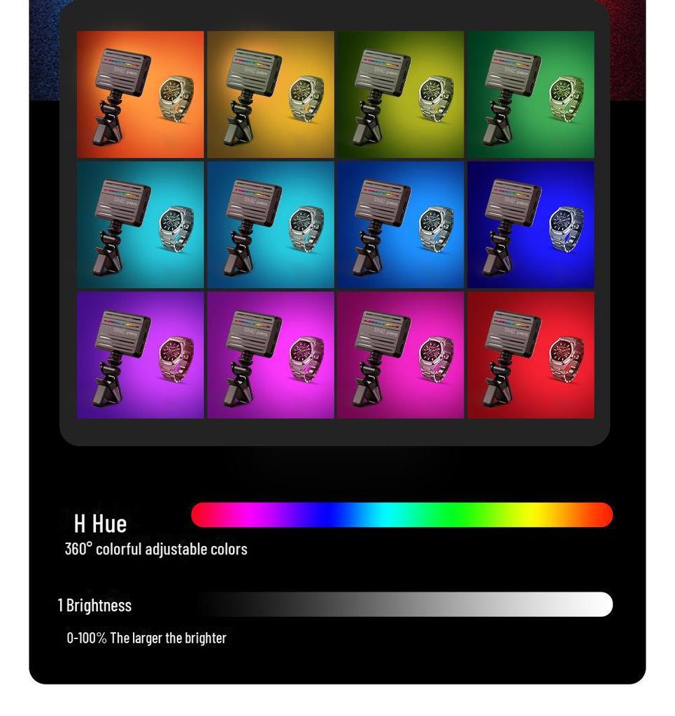 CYKE RGB Selfie Light with Cold Shoe for Photography