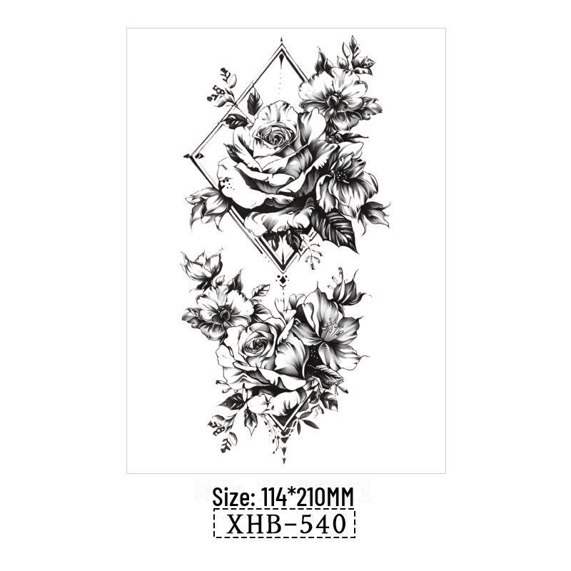 Vattentäta Svarta Djur Halvarm Tatuering Klistermärken