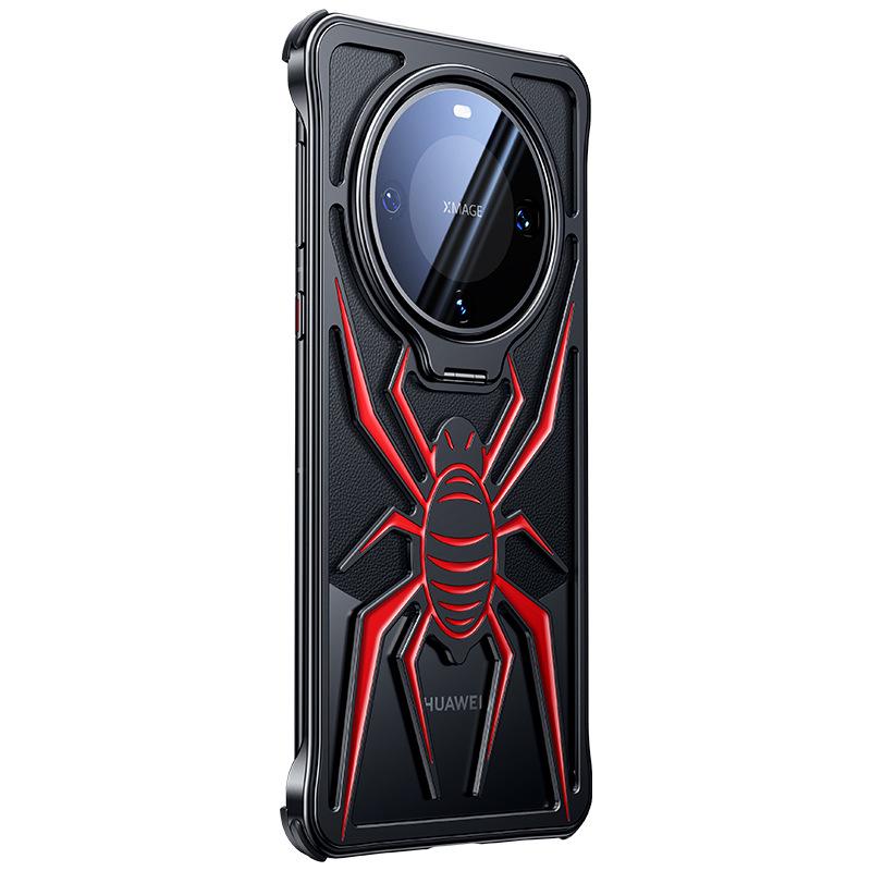 Huawei Mate60 Pro Spider Metal Protective Case - Cross-Border Compatible, Anti-Drop with Bracket.