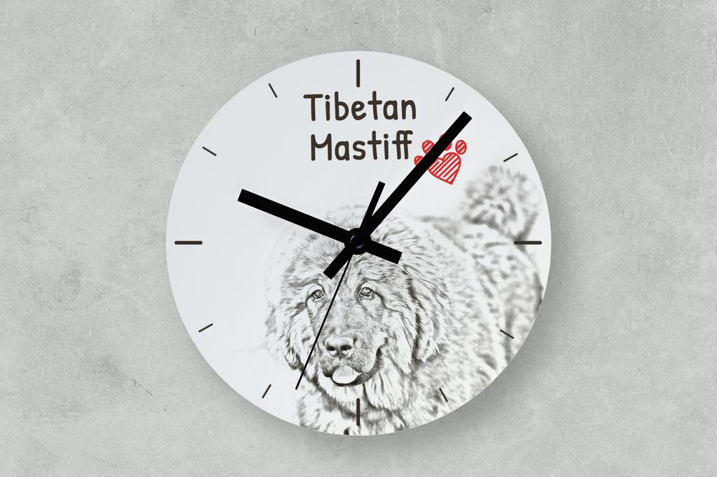 Tibetan Mastiff, Do khyi – Wall clock with a dog, shelf clock with a print | Art-Dog
