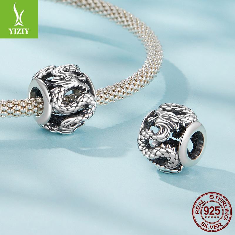 China Fengfeilong Beaded Diy Accessories S925 Sterling Silver Mysterious Lucky Beads Loose Beads