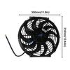 Curved Blade 12V 80W Electric Radiator Cooling Fan for Refrigeration Equipment with 10 Blades and Mounting Kit