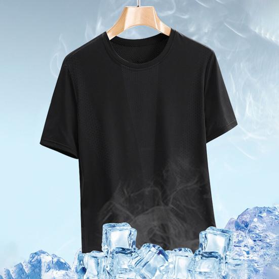 Men Athletic T-shirt Breathable Quick-Drying Summer Sports Tee Mesh Loose Fit T-shirt for Gym Outdoor Workout