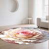 Yousheng Floor Mat Quick-Drying Non-Slip Dot-Embossed Backing 3D Rose Flower Pattern Bathroom Rug Soft Absorbent Bath Mat