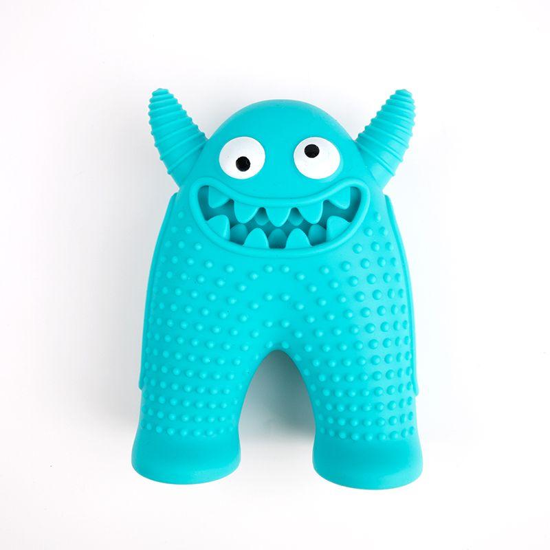 

Pet Supplies Dog Sound Hiding Toys Molar Teeth Cleaning Bite Sound Relieving Stuffy Educational Rubber Monster Toys Blue Geeky Monster