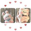 Couple Bear Rabbit Squeaking Plush Doll Pendant Cute Blush Rabbit Bag Keychain Pendant
