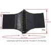 Slim Elastic Pu High Waist Belt Women Vintage Elegant Simple Lace-up Black Punk and Gothic Daily Wide Belt Corset