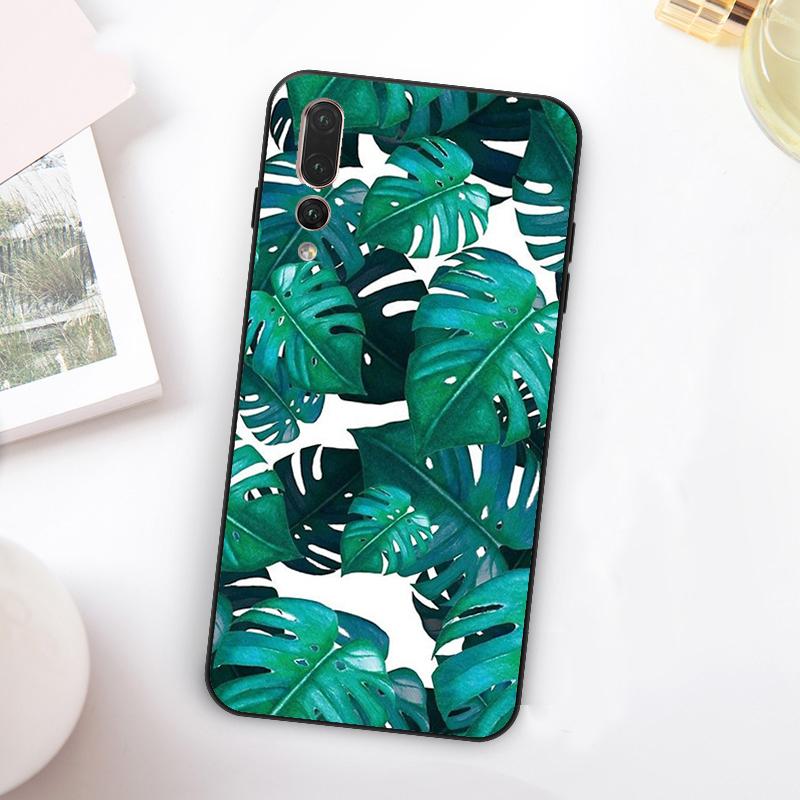 Summer Tropical Plants Leaf For Huawei Nova 11 10 9 SE Y70 Y60 Y90 Y61 Y91 Y73 Y72 12i 11i 8i P30 P40 Lite P60 Pro Case