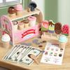 Wooden Ice Cream Shop Role-Play Cash Register for Kids