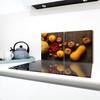 2x GLASS PROTECTIVE PLATE FOR STOVE 40x52 VEGETABLES